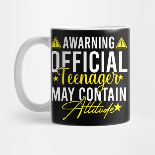 Awarning Official Teenager May Contain Attitude Mug